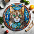 Cat Tabby Glass Suncatcher Worktop Saver